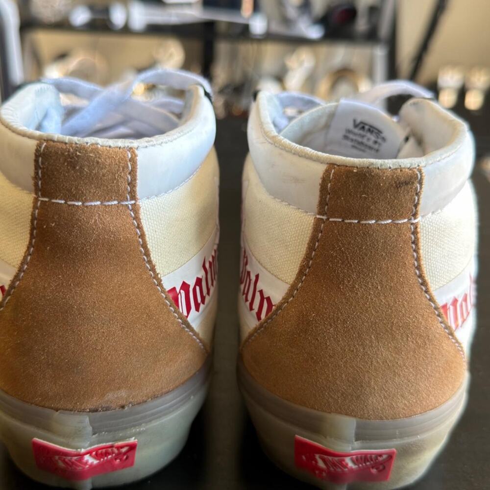 Palm Angels x Vault by Vans Sk8-Mid VLT LX VN0A7TNH78C1 Men's 9.5 - Picture 3 of 6